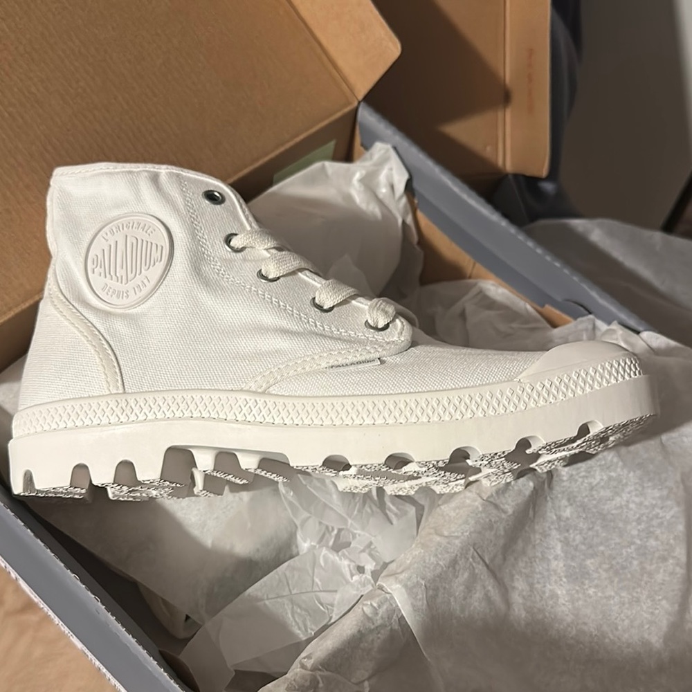 Palladium Off-White Canvas High-Tops